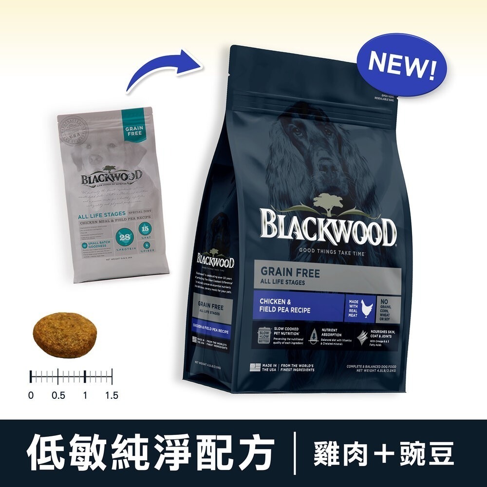 Blackwood 柏萊富 狗乾糧 24磅(10.9kg) 功能性 極鮮無穀 低卡 狗乾糧 狗飼料『林口旗艦店』-規格圖9
