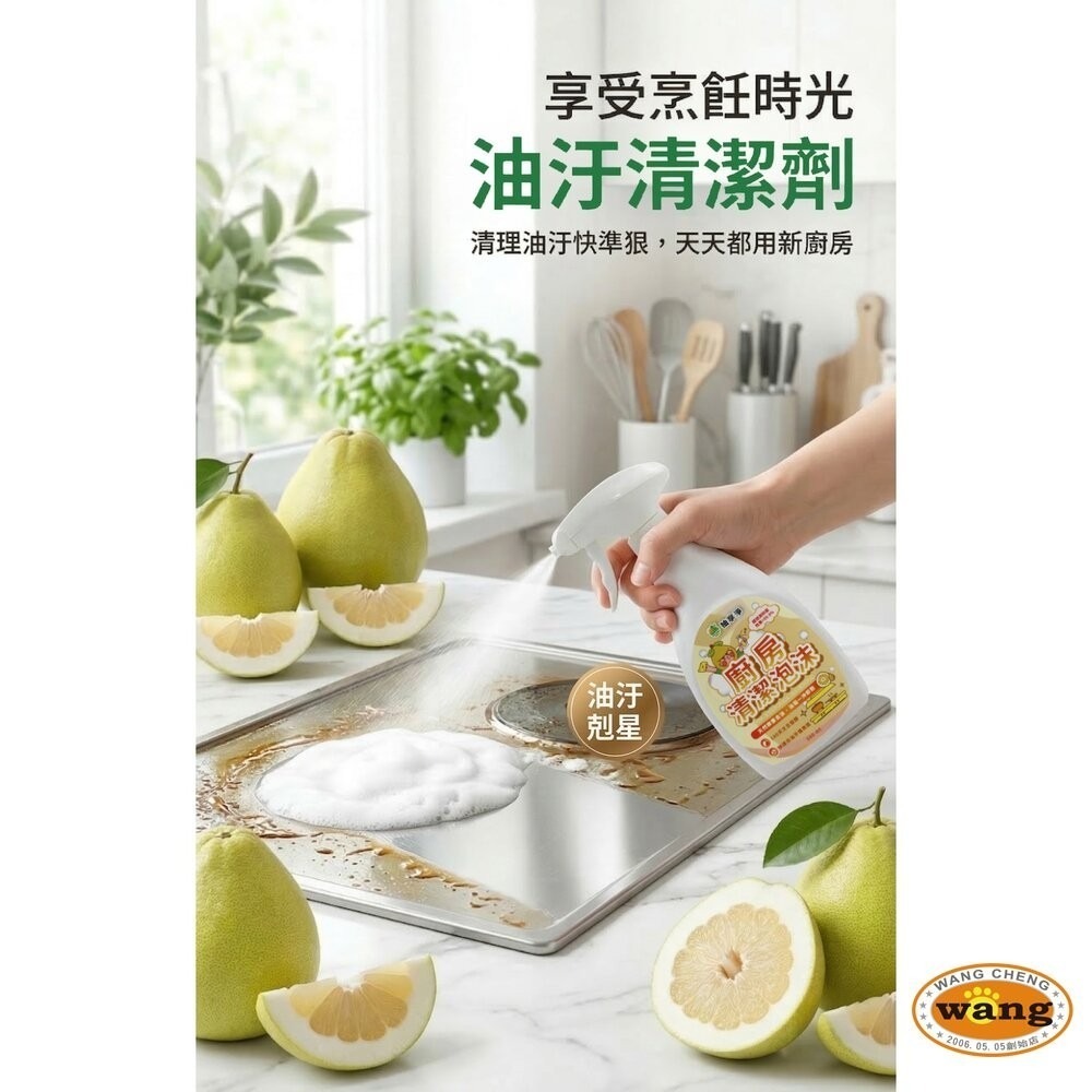 柚享淨 文旦酵素柚淨plus除油泡沫500ml(流理台清潔/油污清潔/泡沫包覆/亮潔去污/去油不費力)-細節圖4