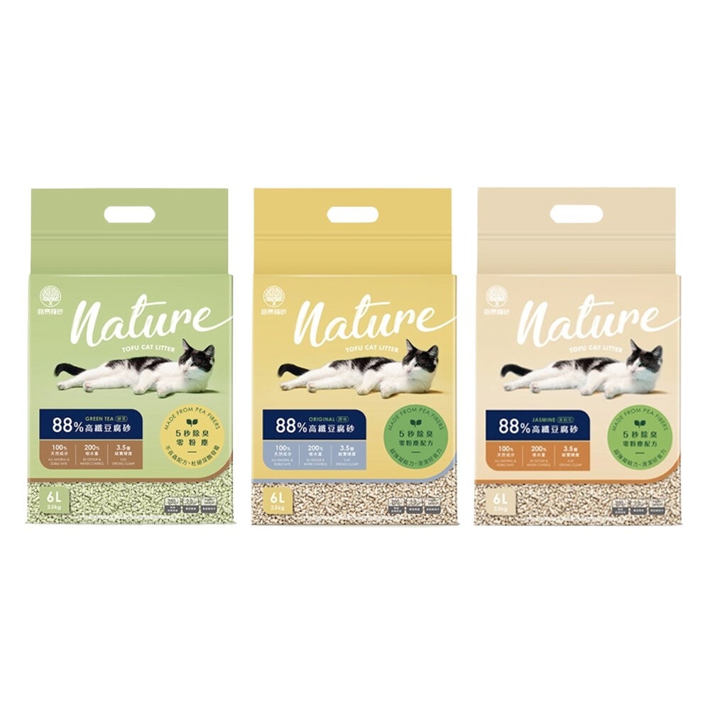 路易 LOUIS | 室內消臭純砂 88%高纖豆腐砂6L【整箱組】添加4種礦砂 超低粉塵 吸水除臭 貓砂-規格圖9