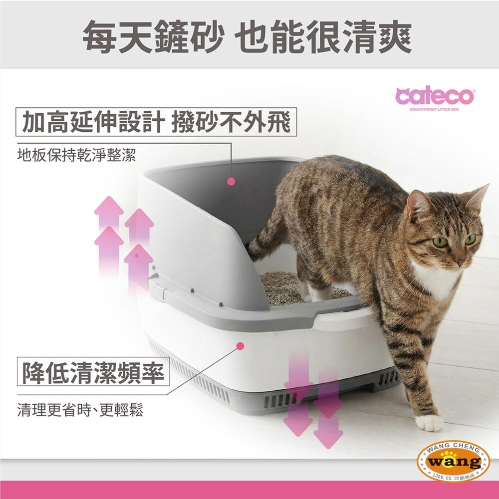 NOBA CATECO  高效除臭貓砂盆組 藍色/灰色 循環除臭 乾爽透氣 附猫鏟及乾爽吸收墊 貓砂盆『林口旗艦店』-細節圖5
