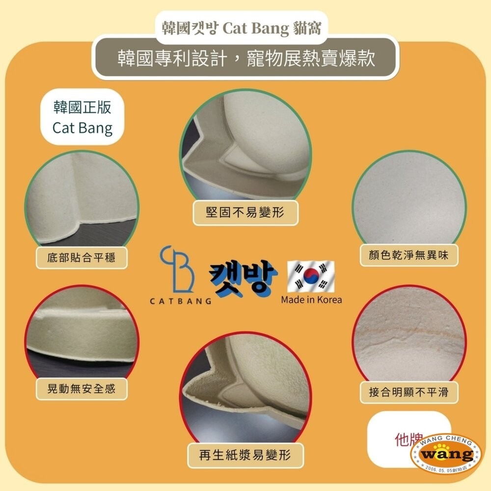 韓國 CATBANG 環保舒適貓窩 舒適貓籃 貓咪紙袋 貓抓板 貓窩 貓睡床『林口旗艦店』-細節圖7