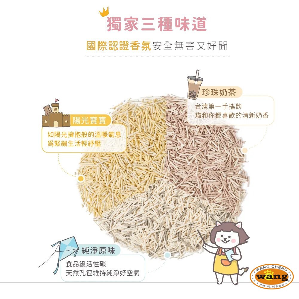 超凝小姐 除臭豆腐砂 凝結木薯砂【6包組免運】超凝結 益生菌 米粒砂 條砂 木薯砂 混合砂 豆腐砂 貓砂『WANG』-細節圖5