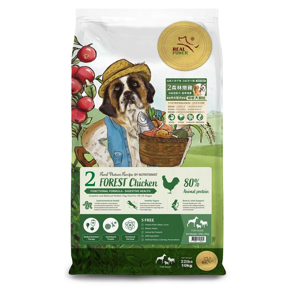 Real Power 瑞威 全齡狗飼料 10kg 腸胃 亮毛  關節心臟 狗乾糧 狗主食 狗飼料『林口旗艦店』-規格圖7