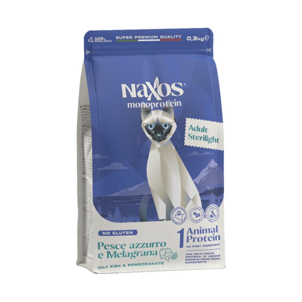 義大利 Naxos 納索斯 貓糧系列 0.3kg 幼貓 成貓 無麩質 低敏 貓乾糧 貓飼料『WANG』-規格圖6