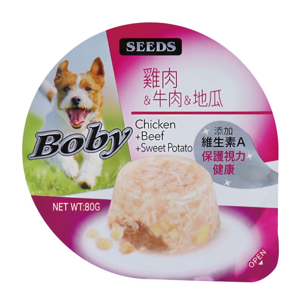 SEEDS 惜時 聖萊西 Boby 特級機能愛犬餐罐 80g【單罐】機能罐 副食罐 狗罐頭『旺城寵物』-規格圖11