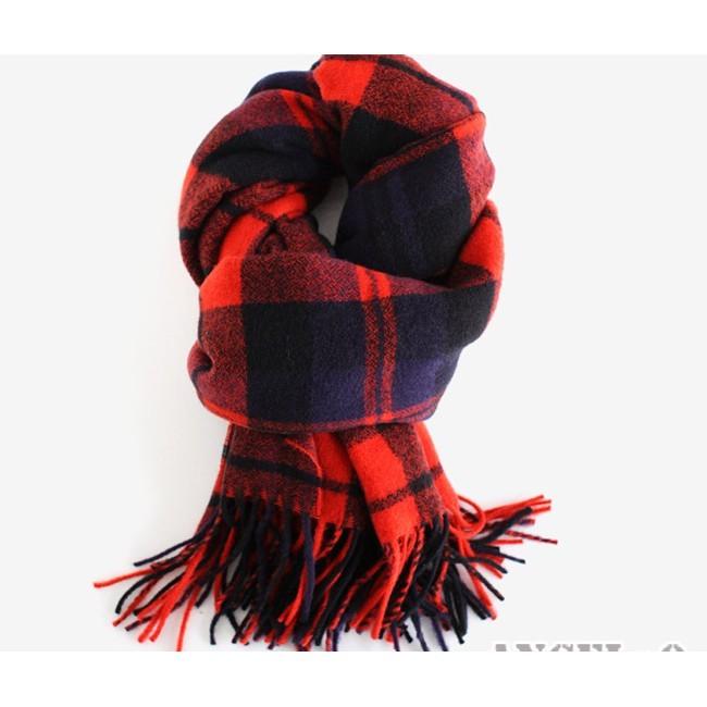 韓國製 百搭文青格紋披巾/圍巾-細節圖6