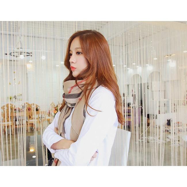 韓國製 精典時尚格紋絲巾-細節圖6