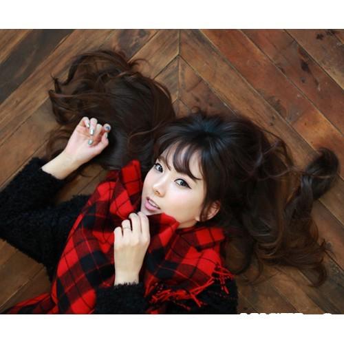 韓國製 時髦亮眼格紋披巾/圍巾-細節圖8