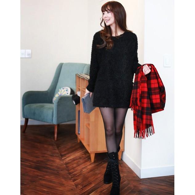 韓國製 時髦亮眼格紋披巾/圍巾-細節圖9