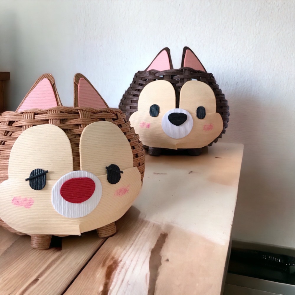 Tsumtsum 迪士尼 造型紙籐籃-細節圖2