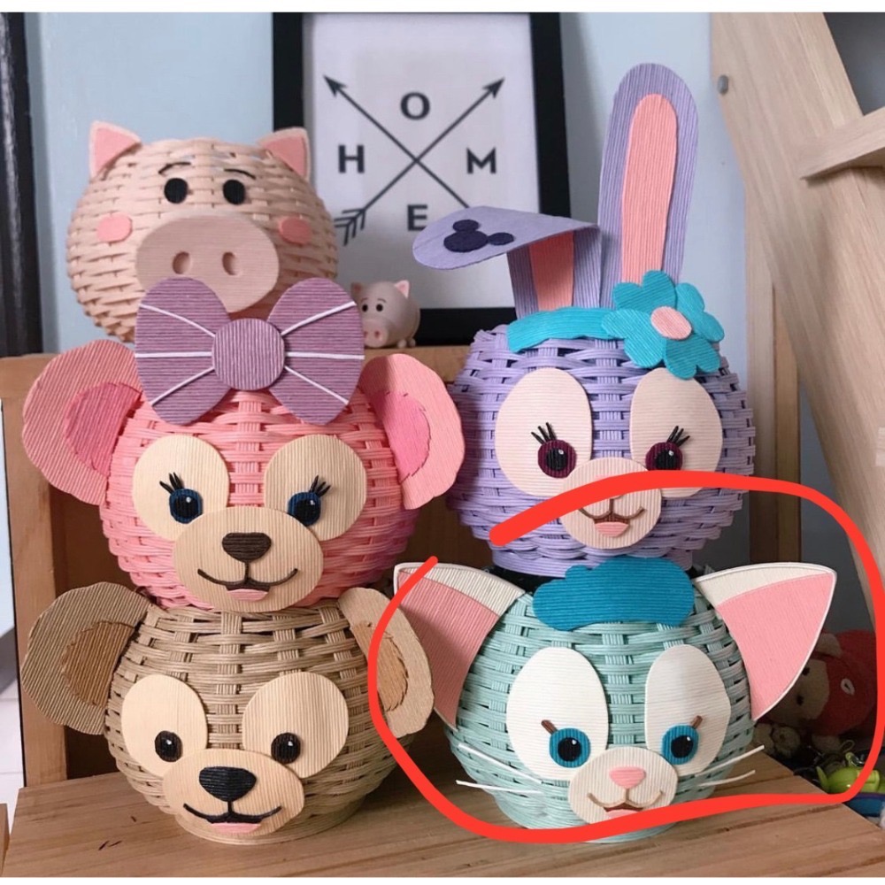 Tsumtsum 迪士尼 造型紙籐籃-細節圖38