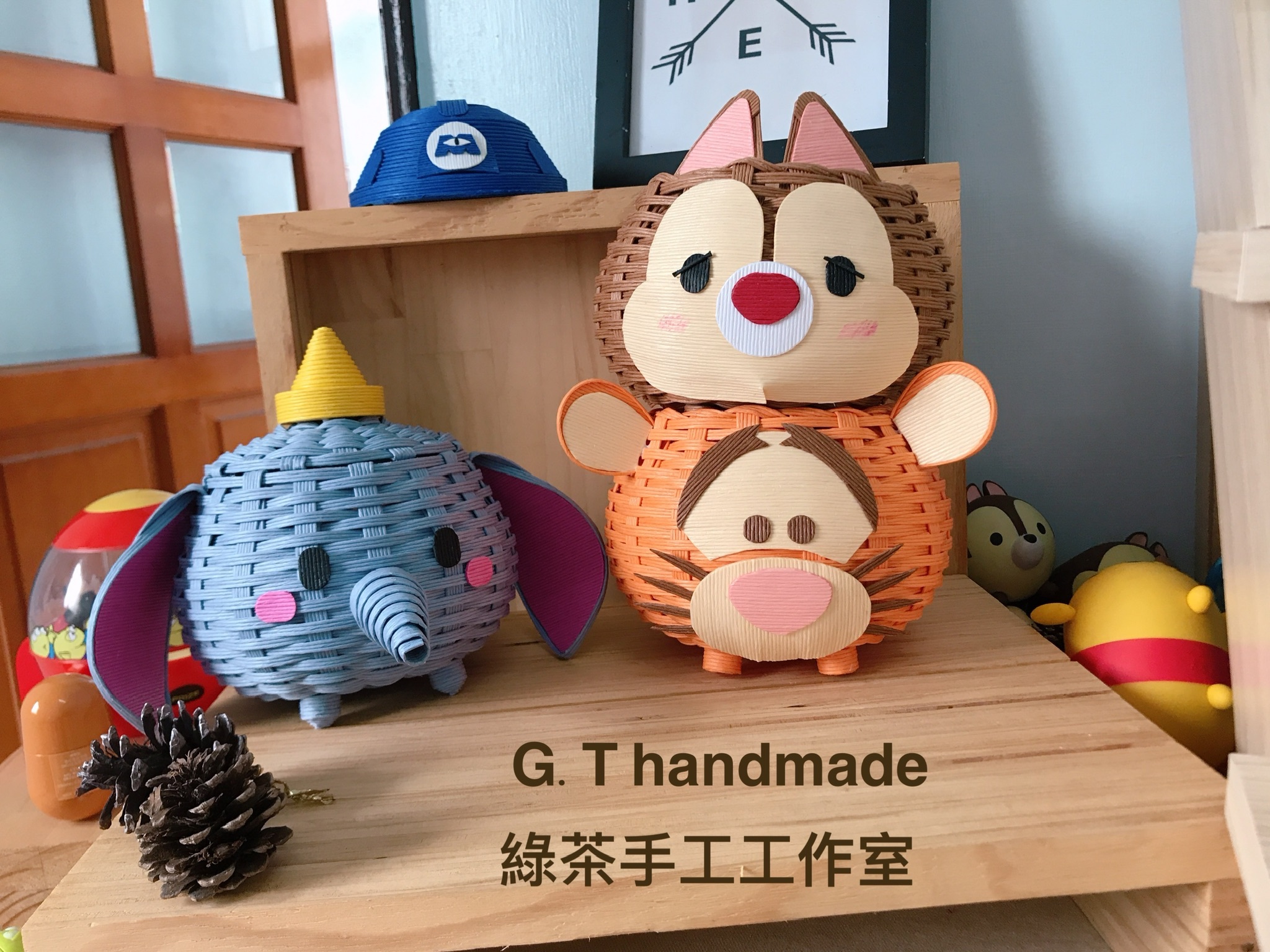 Tsumtsum 迪士尼 造型紙籐籃-細節圖5