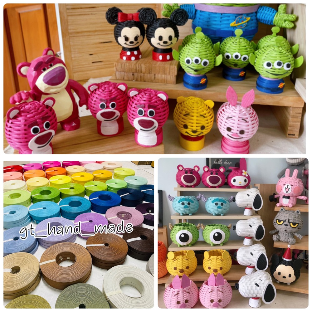 5m （500公分）紙藤、紙籐、紙繩、紙籐籃、手工材料、紙籐材料、紙籐帶、環保紙籐、手作材料、編織材料-細節圖2