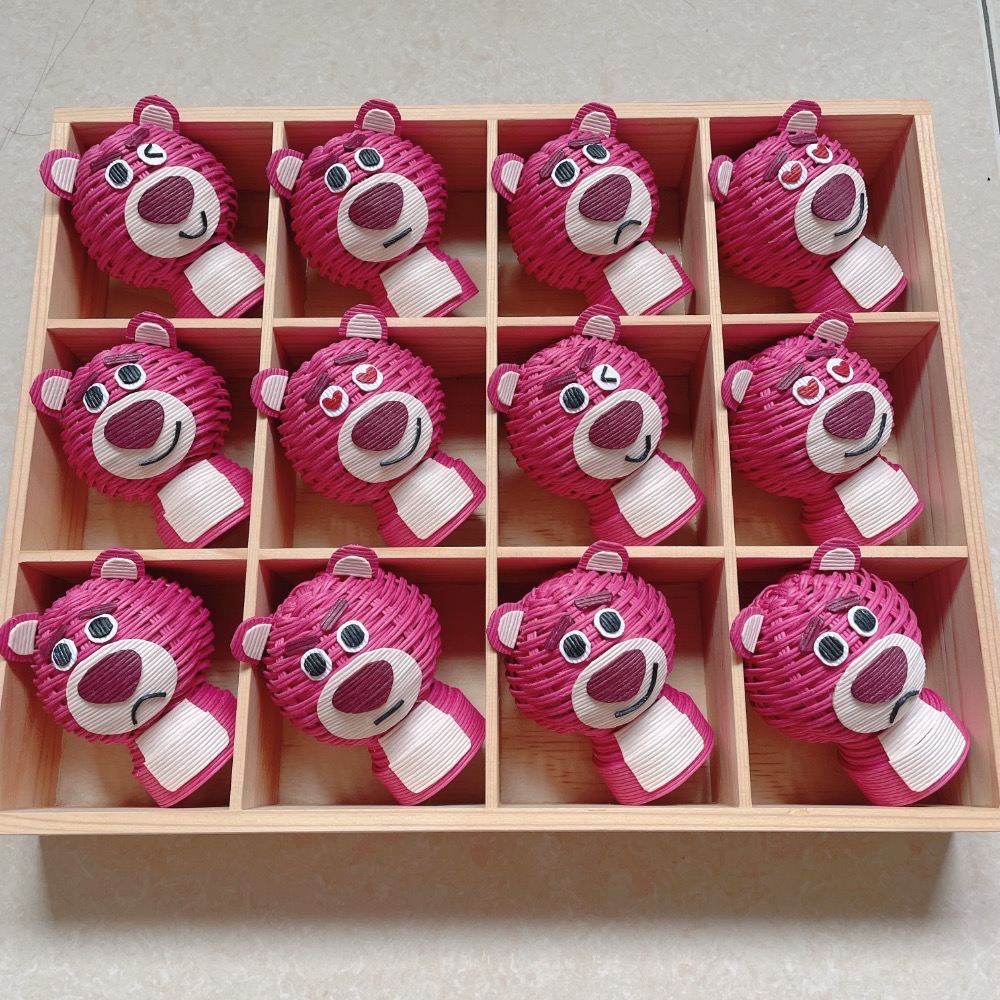 紙籐 紙藤 造型小公仔 熊抱哥 維尼 小豬 跳跳虎 三眼怪-細節圖6