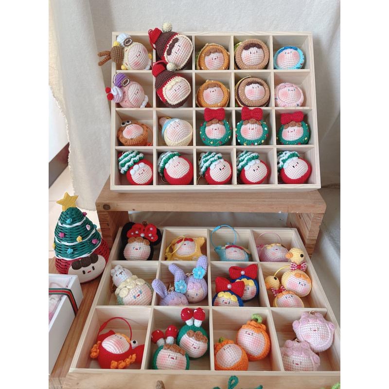 現貨 毛線成品 聖誕節禮物 畢業禮物 交換禮物 毛線吊飾 小團子 小丸子 聖誕節 生日禮物 鑰匙圈-細節圖3