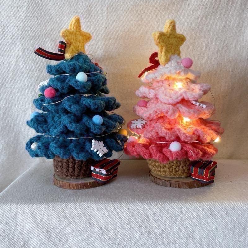 成品 聖誕樹 毛線聖誕樹 手作聖誕樹 聖誕節禮物 擺飾 聖誕樹燈 交換禮物-細節圖5