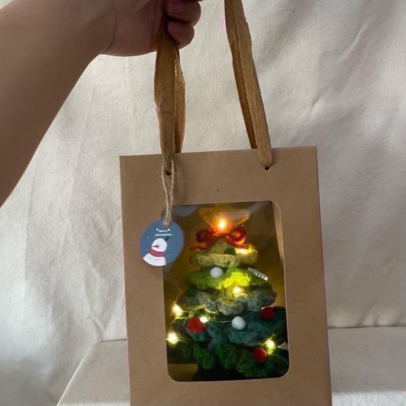 成品 聖誕樹 毛線聖誕樹 手作聖誕樹 聖誕節禮物 擺飾 聖誕樹燈 交換禮物-細節圖6
