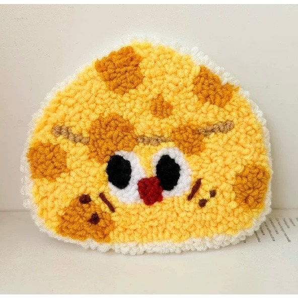 戳戳繡 杯墊 聖誕節禮物 生日禮物 diy手作材料 手作材料包 漢堡 薯條 起司-規格圖4