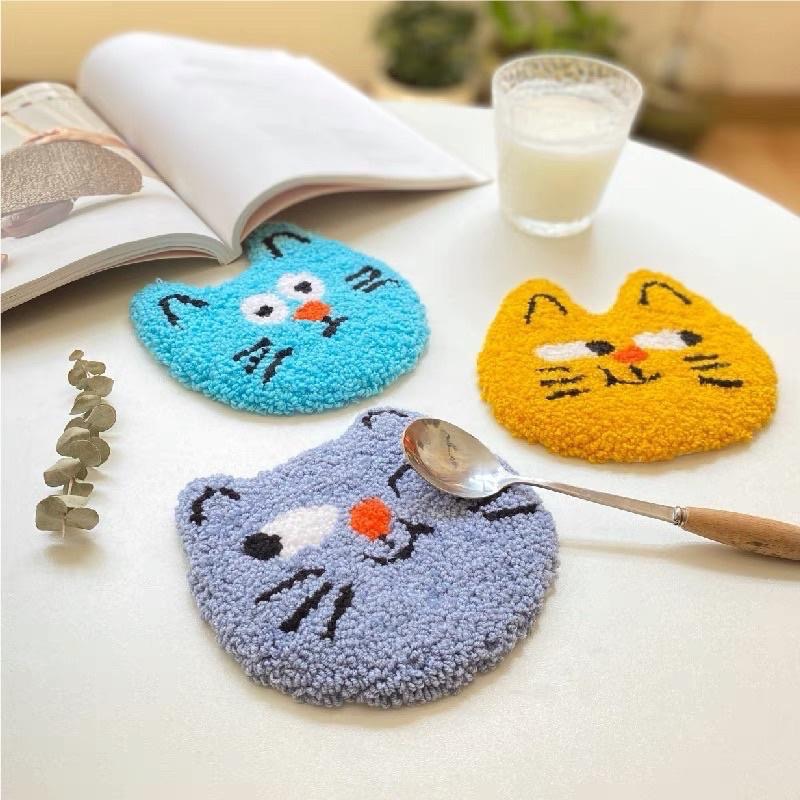 🔥戳戳繡 （含工具） 貓咪 俄羅斯戳戳繡 貓 生日禮物 杯墊 可愛貓咪-細節圖4