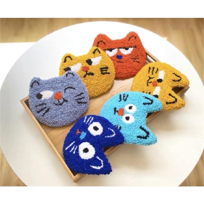 🔥戳戳繡 （含工具） 貓咪 俄羅斯戳戳繡 貓 生日禮物 杯墊 可愛貓咪-細節圖7