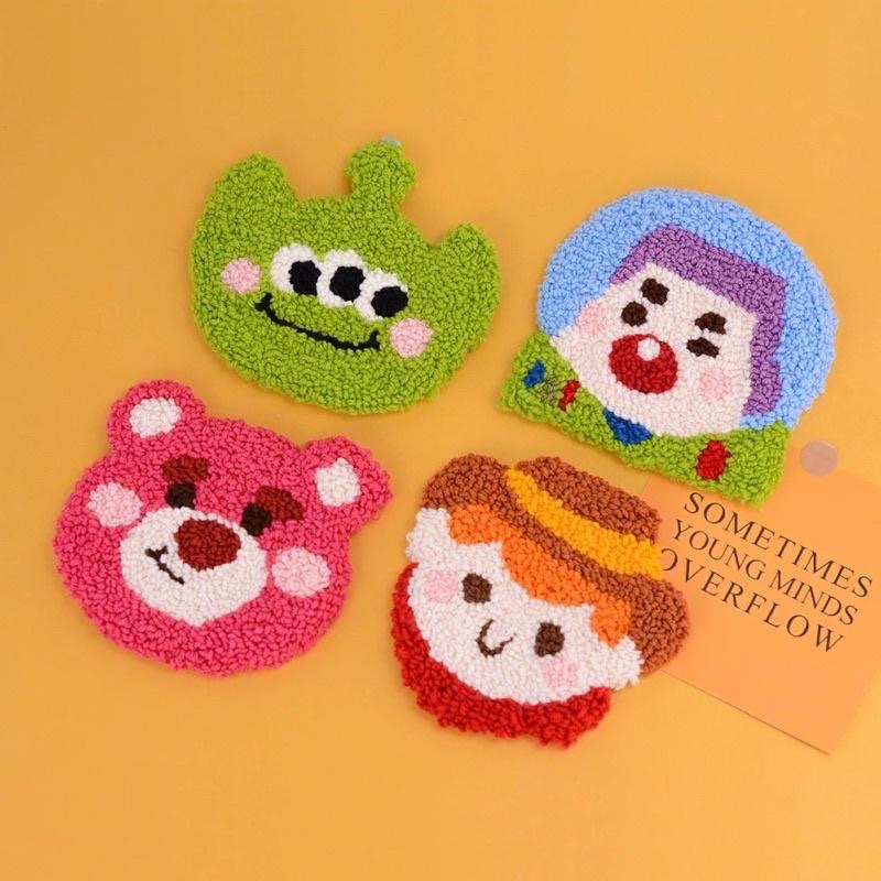 ｜材料包｜ 戳戳繡 杯墊 玩具總動員 聖誕節禮物 三眼怪 熊抱哥 胡迪 叉奇 火腿豬 巴斯光年 俄羅斯戳戳繡 手作diy-細節圖3