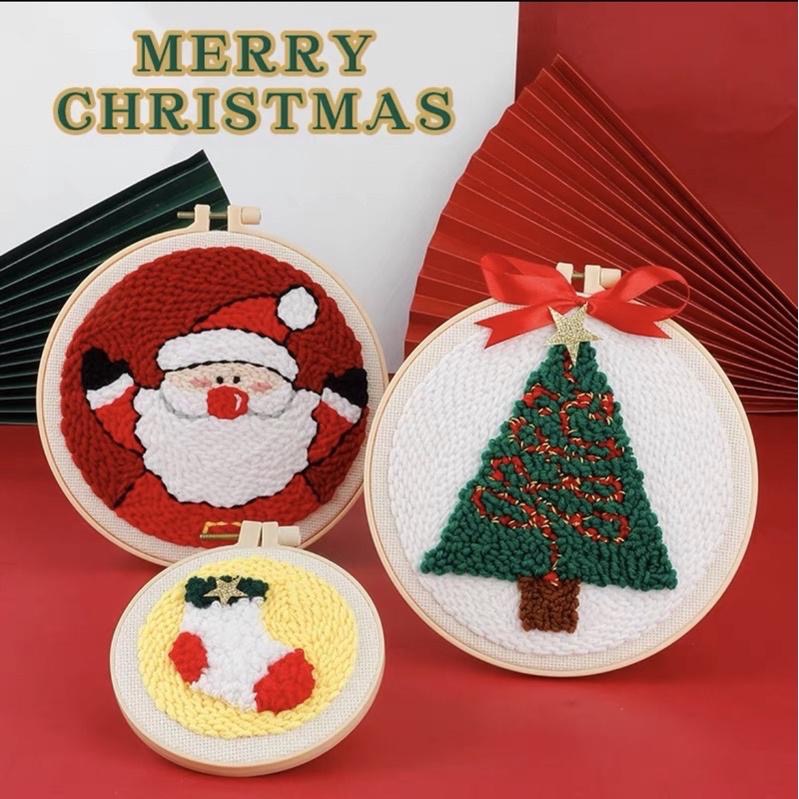 🔥🔥聖誕節 聖誕節禮物 戳戳繡 （含工具）diy材料包 聖誕老人 交換禮物 動手作-細節圖2