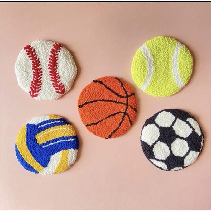 戳戳繡 （含工具）杯墊 俄羅斯戳戳繡 聖誕節 禮物 蝙蝠俠 超人 美國隊長 足球 籃球 棒球 標誌-細節圖2