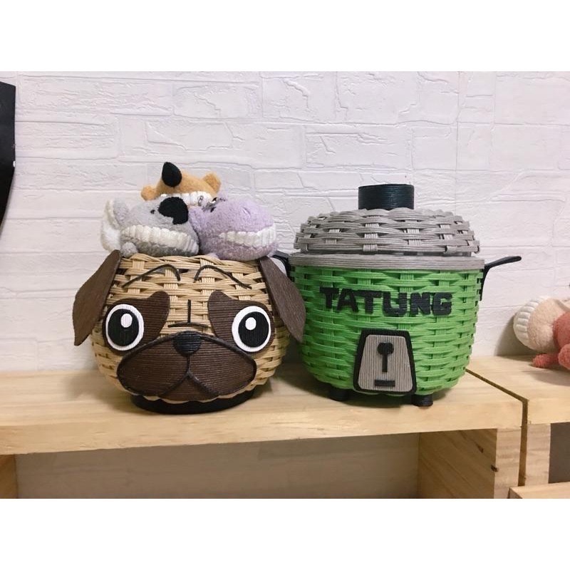 🔥紙籐籃 巴哥 紙藤籃 柴犬 法鬥  三花貓 貓 狗 筆筒 收納籃 生日禮物 巴哥犬 八哥犬 畢業禮物 藤編-細節圖5