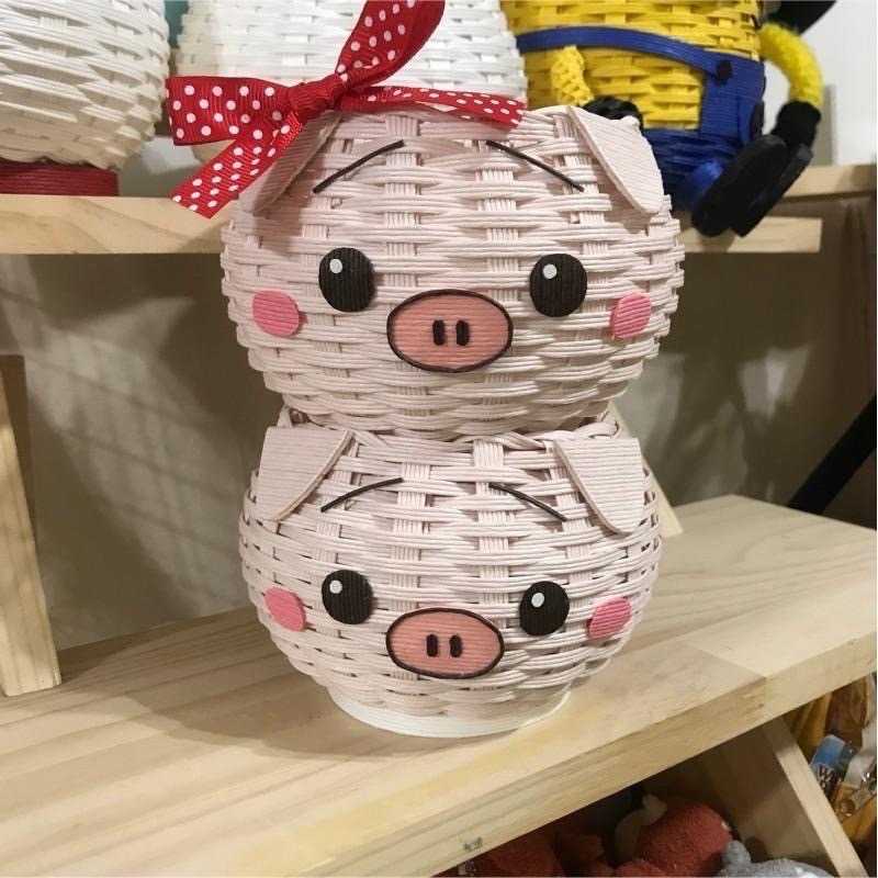 🔥紙籐籃 巴哥 紙藤籃 柴犬 法鬥  三花貓 貓 狗 筆筒 收納籃 生日禮物 巴哥犬 八哥犬 畢業禮物 藤編-細節圖7