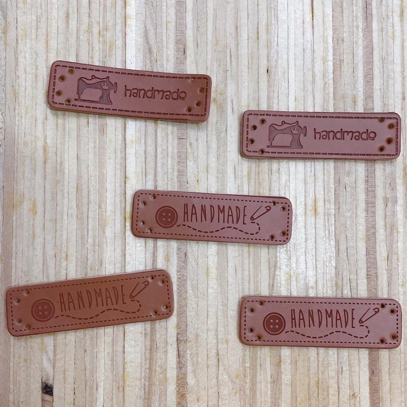 皮標 手工  鈕扣 縫紉機 口金包 hand made10入 出清-細節圖2