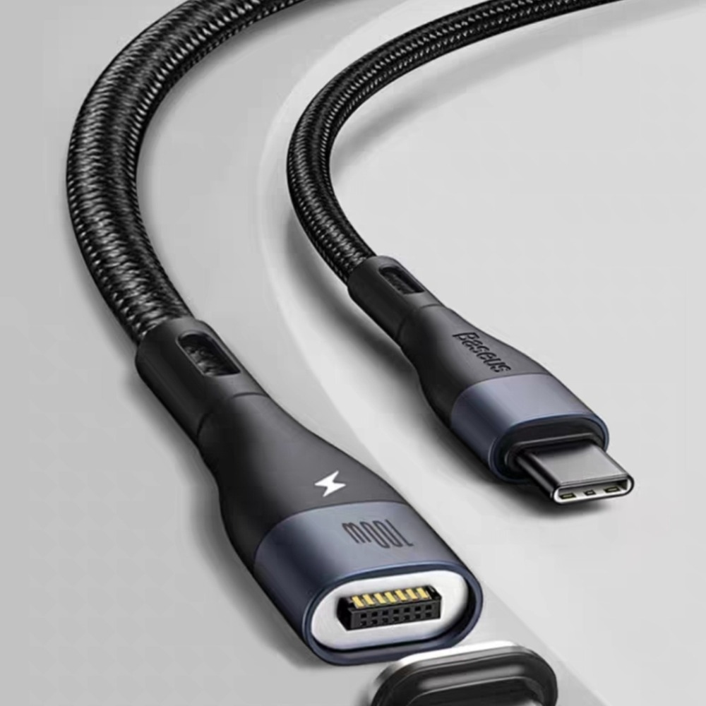 倍思鋅磁吸雙Type-c數據線 1.5m  PD 100w高速磁吸充電線 適用手機 筆電 可搭100w、65w充電器-細節圖7