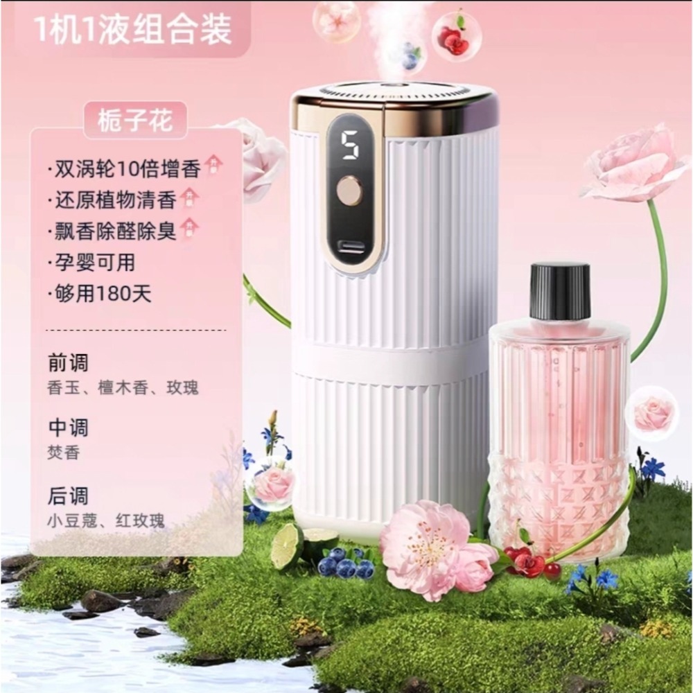 新升級智能香薰機 6檔調節 自動噴擴香 臥室廁所除臭去異味 空氣清淨 香氛噴霧持久流香 小夜燈 呼吸氛圍燈香水 精油-規格圖11