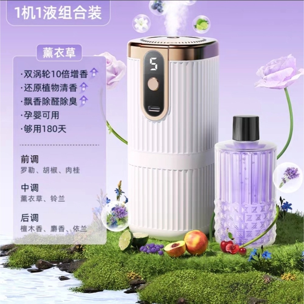 新升級智能香薰機 6檔調節 自動噴擴香 臥室廁所除臭去異味 空氣清淨 香氛噴霧持久流香 小夜燈 呼吸氛圍燈香水 精油-規格圖11