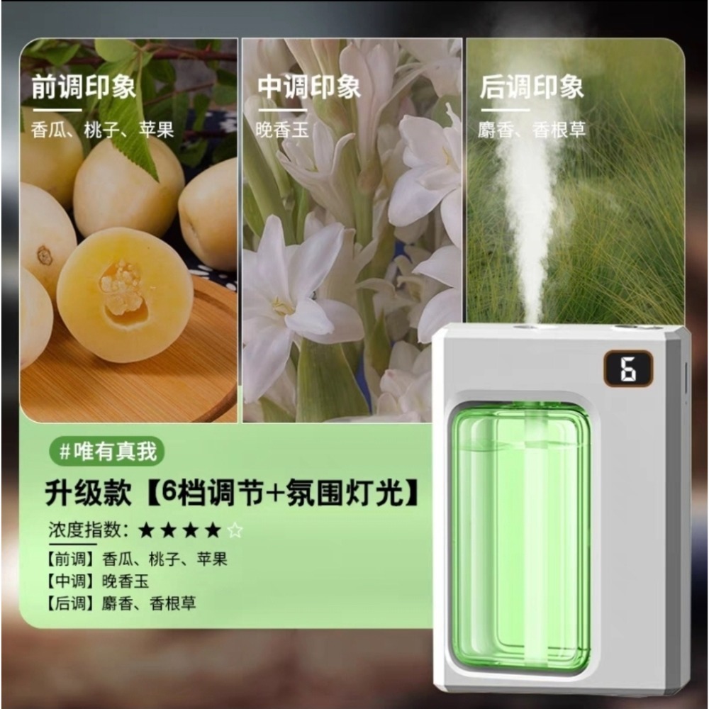 高質感 數顯智能香薰機 新升級雙渦輪  自動噴擴香 臥室廁所除臭去異味 空氣清淨 香氛噴霧持久流香 車載家用除臭精油-規格圖11