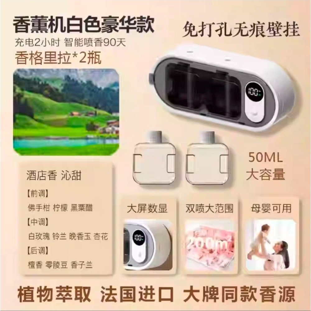 新升級智能人體感應自動噴香香薰機 溫度及電量數顯顯示 小夜燈 氛圍燈 臥室廁所除臭去異味 空氣清淨 香氛持久流香精油-規格圖11