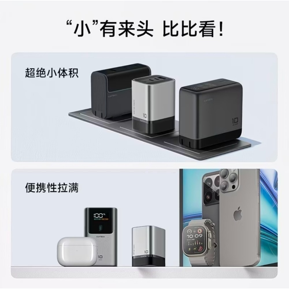 CUKTECH酷態科10號mini超級電能充 充電器120W 支援小米120W，相容PPS /筆電/OPPO/Vivo-細節圖4