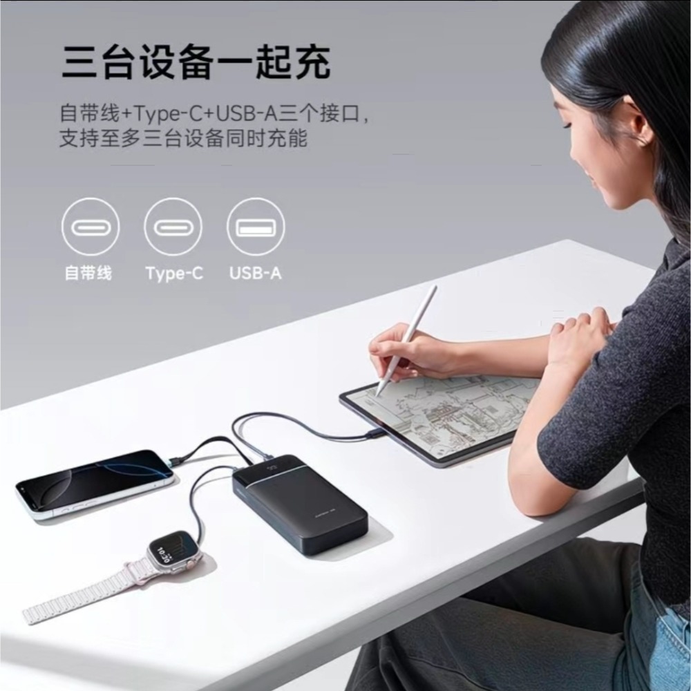 ♥️酷態科25號SE 行動電源｜25000mAh巨量續航+120W澎湃秒充 商旅出行 露營旅行必備，告別電量焦慮！小米-細節圖6