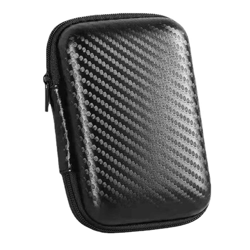 含稅全新特價月陽黑格紋硬殼11.5X8cm充電寶硬碟小物收納拉鍊包(BA1180)-細節圖2