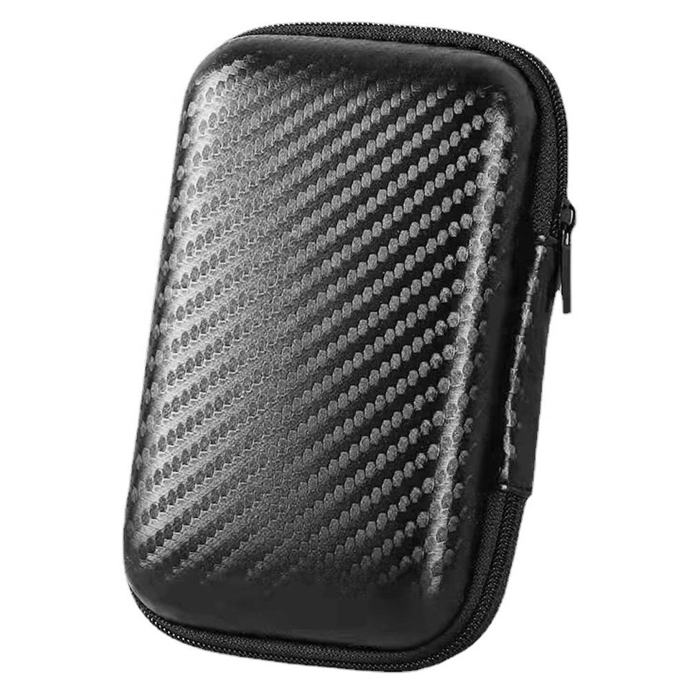 含稅全新特價月陽黑格紋硬殼15.5X10.6cm耳機數據線小物收納拉鍊包(BA1510)-細節圖2