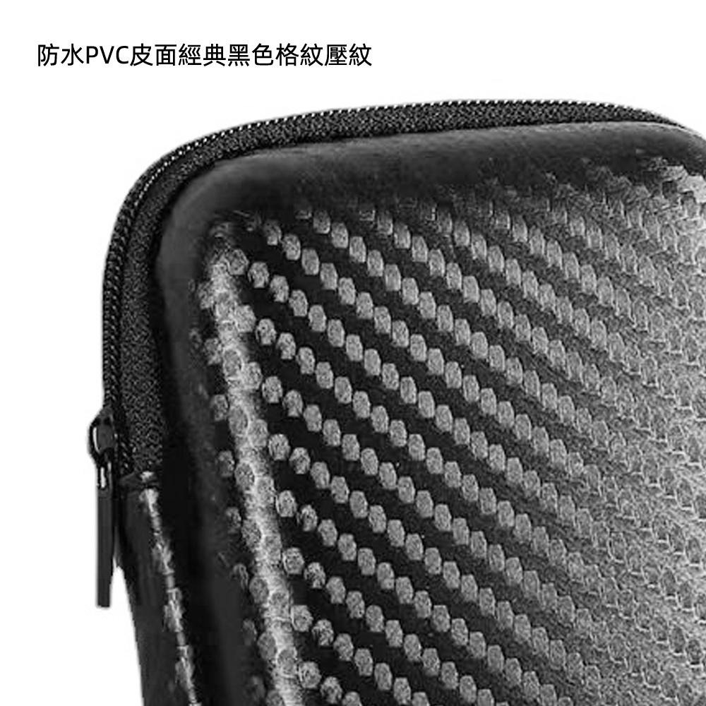 含稅全新特價月陽黑格紋硬殼15.5X10.6cm耳機數據線小物收納拉鍊包(BA1510)-細節圖4