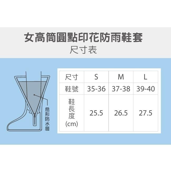含稅全新原廠保固KINYO摩登女高筒扇形防水按扣鬆緊拉鍊防滑磨砂防雨鞋套(RAS-5765)-細節圖9