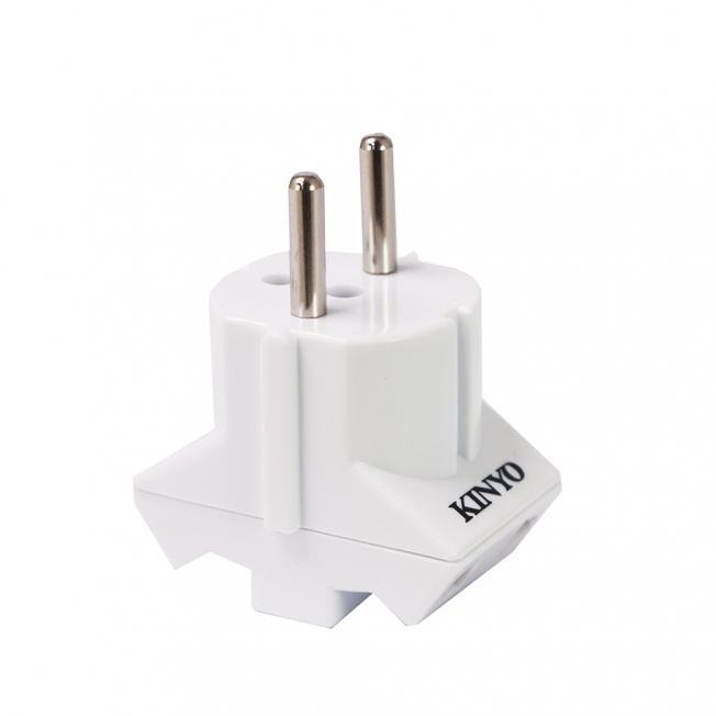 含稅全新原廠保固一年KINYO韓國日本泰國德國歐規大圓腳旅行萬用1對3轉接插頭插座(J-38)-細節圖8