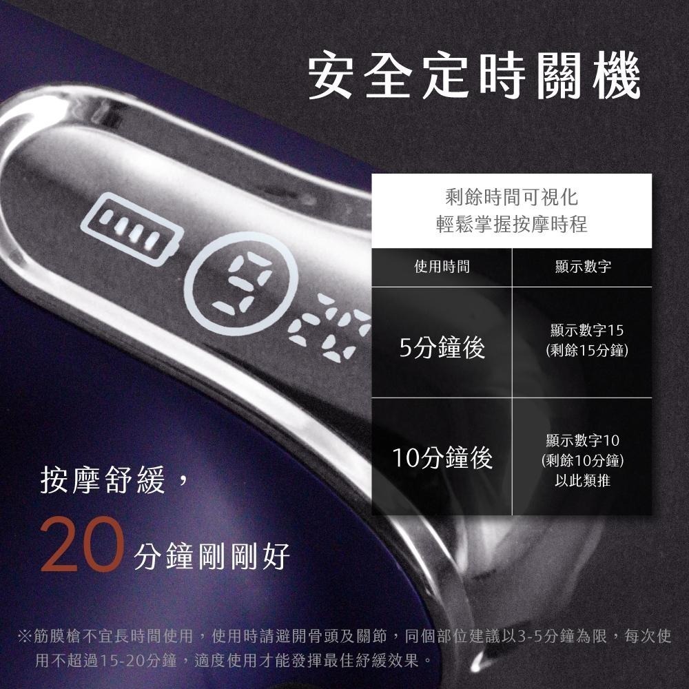 含稅全新原廠保固一年KINYO充電式液晶顯示大電量降噪9檔專業4按摩頭深層舒緩筋膜機按摩槍(FG-65)-細節圖7