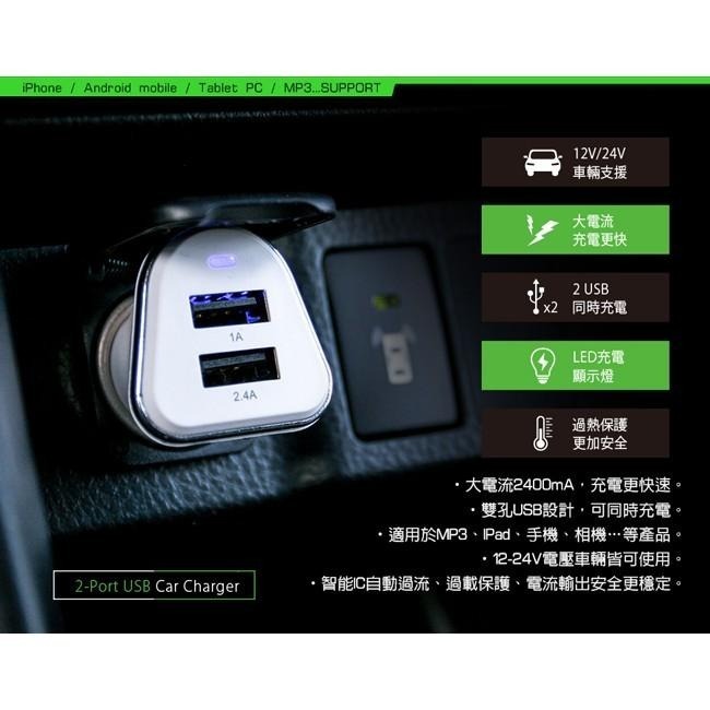 含稅全新原廠保固一年KINYO車用大電流雙USB過流過載保護充電器電源擴充器(CU-50)-細節圖4