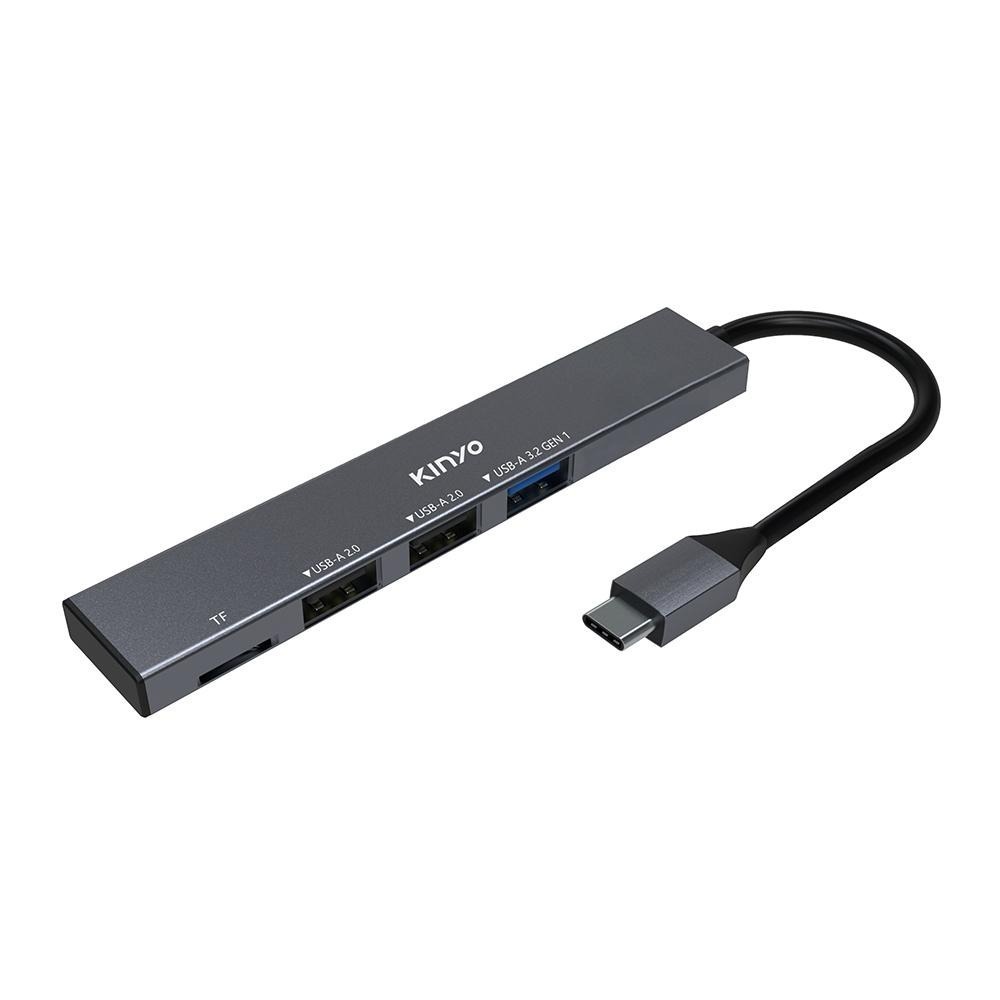 含稅全新原廠保固一年KINYO鋁合金USB3.2快傳 Gen1超薄3USB讀卡TF擴充HUB集線器(HUB-33C)-細節圖9