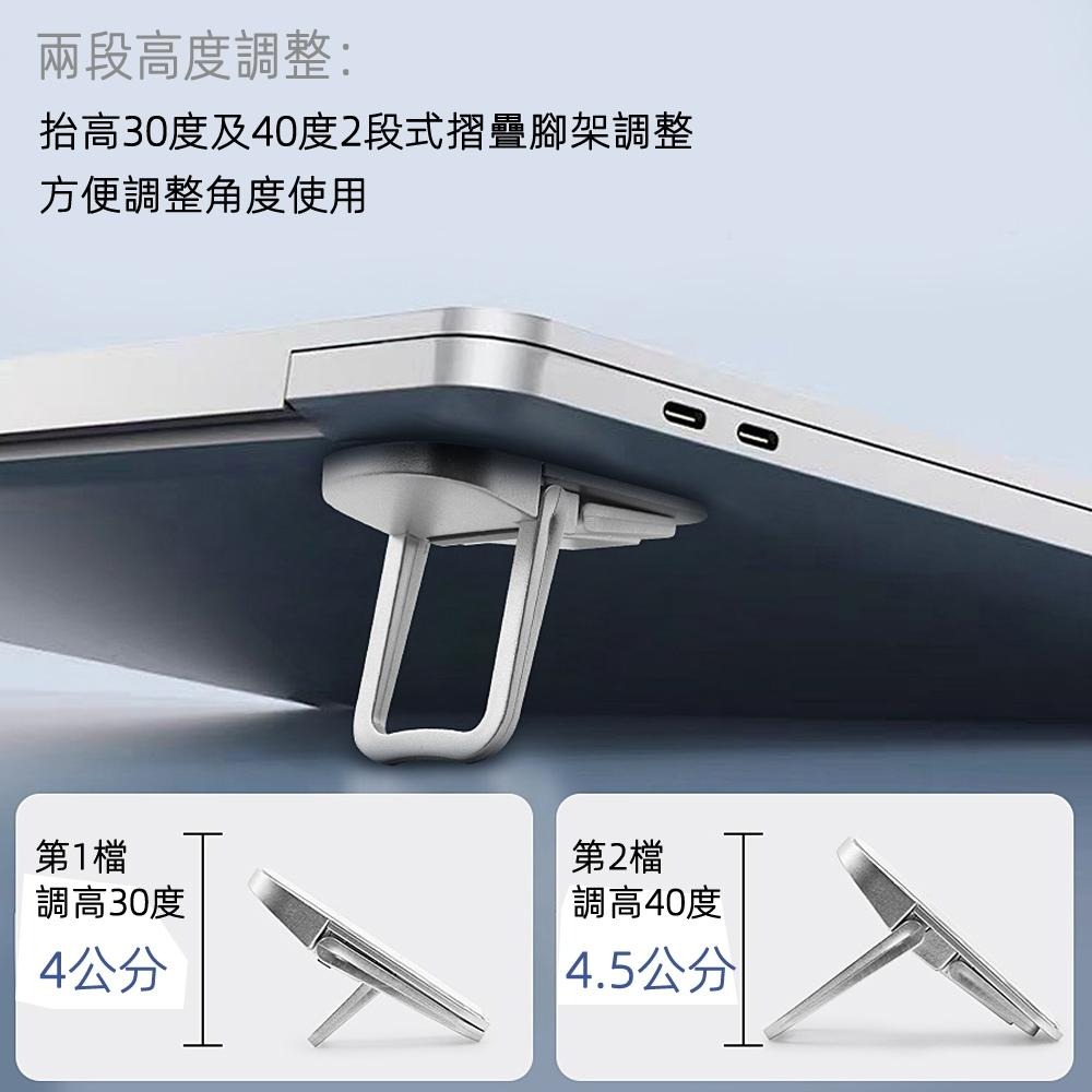 含稅全新特價月陽兩片裝輕薄2段高度調節ABS筆電隱形散熱支架筆記本散熱墊電腦散熱架(NCH1109)-細節圖3