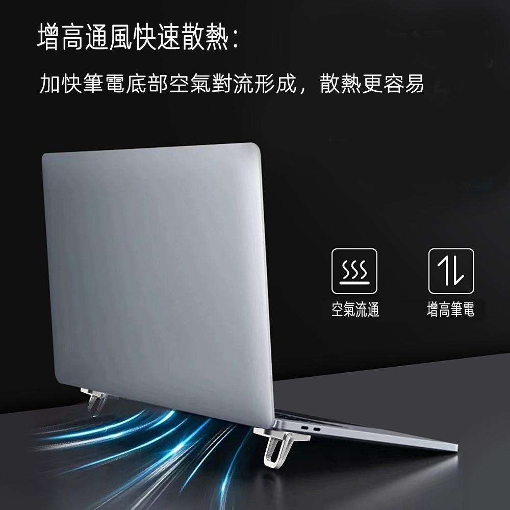 含稅全新特價月陽兩片裝輕薄2段高度調節ABS筆電隱形散熱支架筆記本散熱墊電腦散熱架(NCH1109)-細節圖5