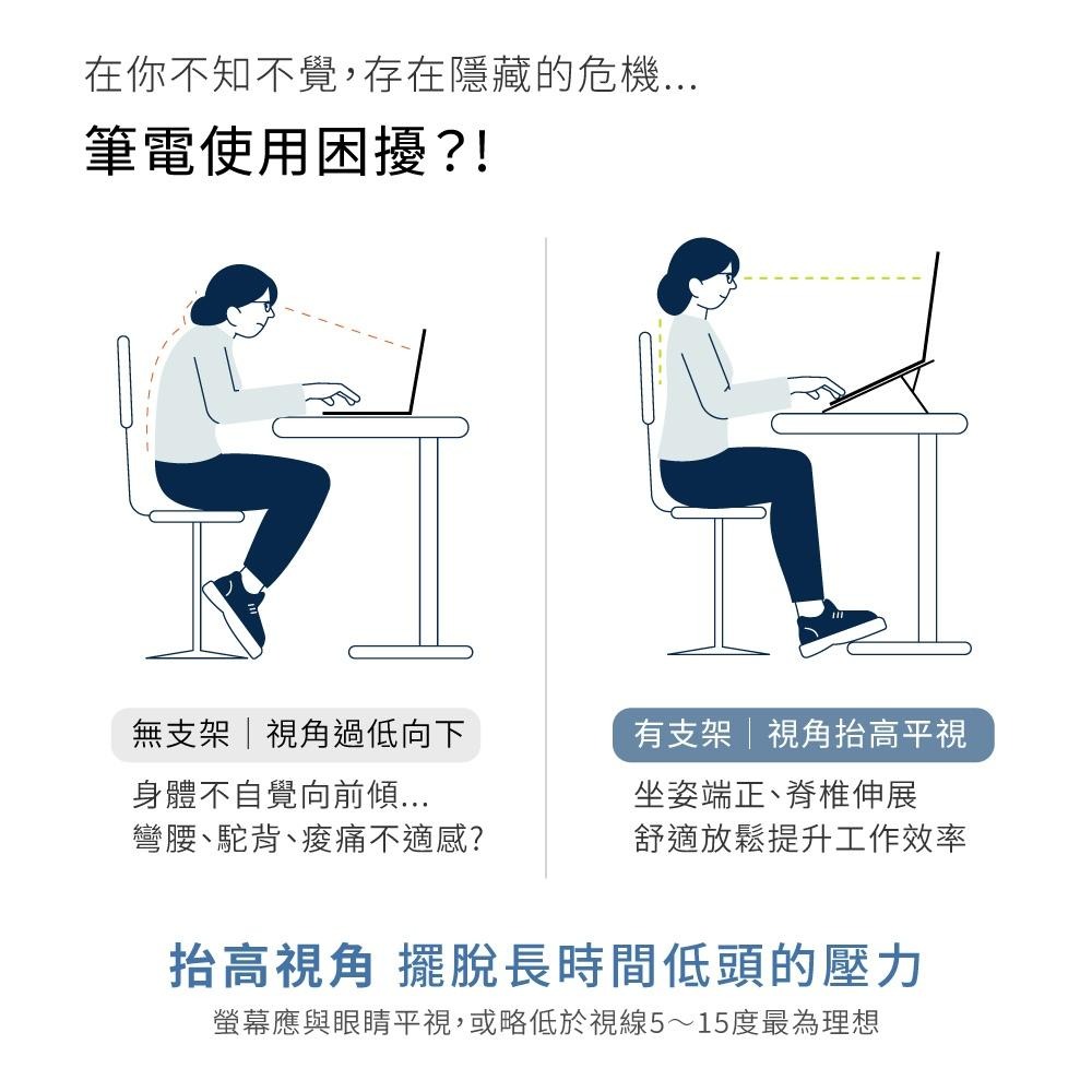 含稅全新原廠保固一年KINYO超輕量加厚鋁合金6段高度調整折疊筆電散熱支架增高支架(NCP-240)-細節圖5