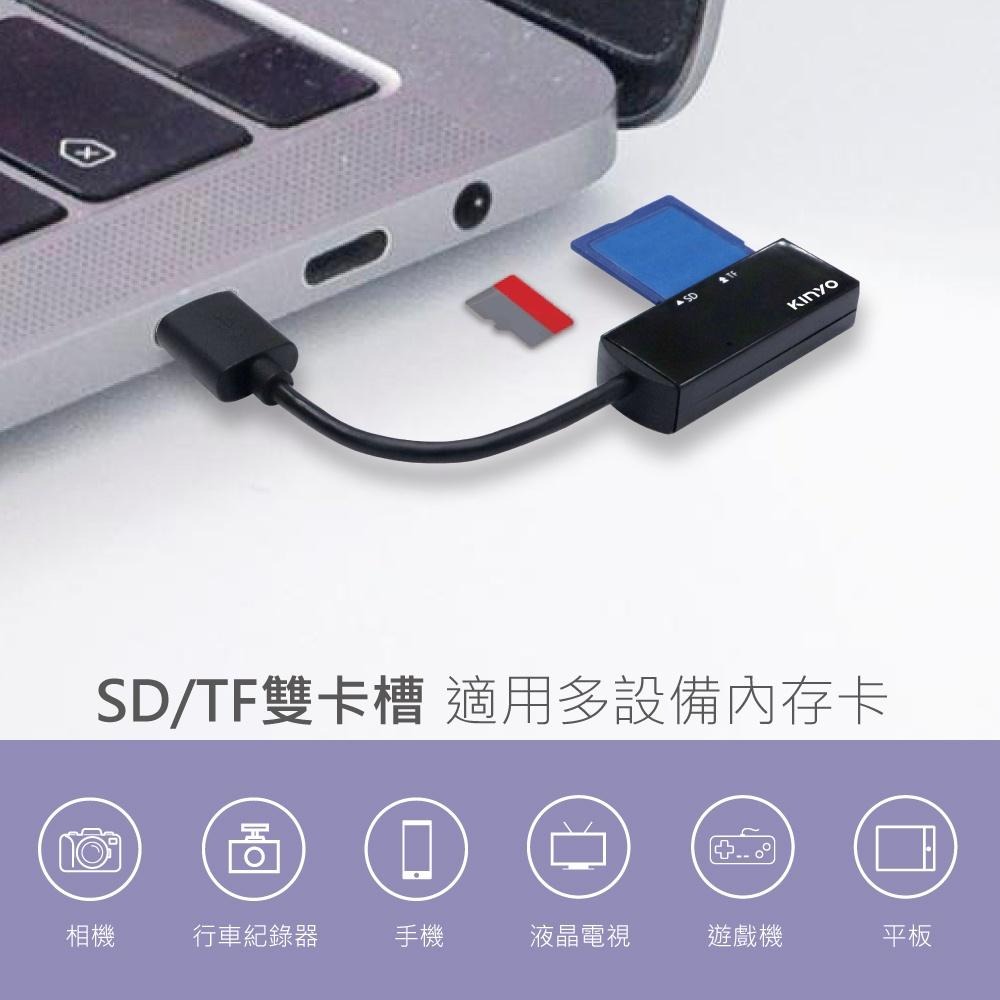 含稅全新原廠保固一年KINYO迷你型LED顯示燈SD及TF雙槽讀卡機(KCR-219)-細節圖4