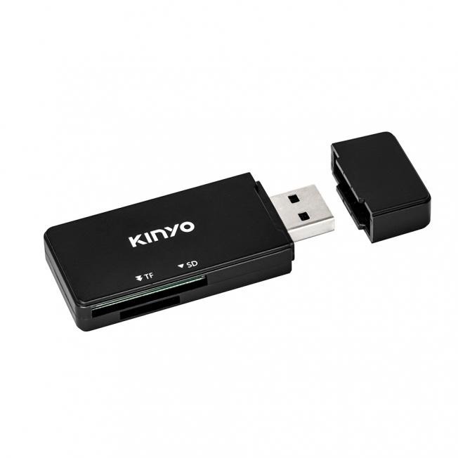 含稅全新原廠保固一年KINYO迷你USB3.0高速傳輸免驅動SD及TF雙槽讀卡機(KCR-120)-細節圖7